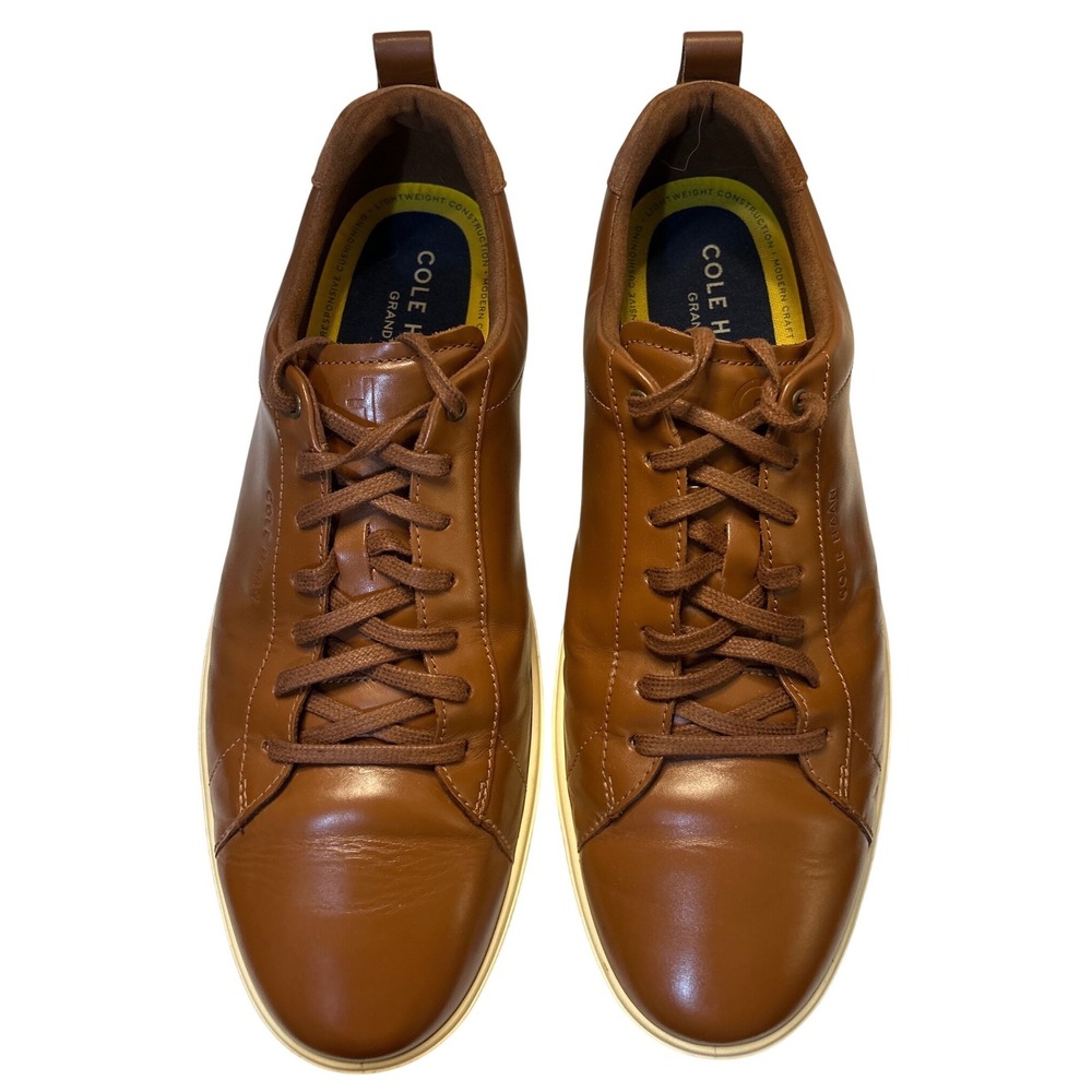 Cole Haan Grand Crosscourt Mens 11.5 Brown Excellent Leather Sneakers C36924